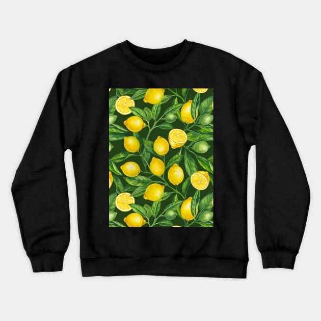 Lemon branches 3 Crewneck Sweatshirt by katerinamk